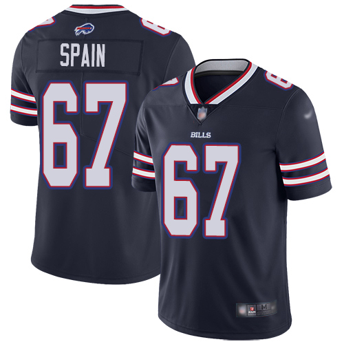 Men Buffalo Bills #67 Quinton Spain Limited Navy Blue Inverted Legend NFL Jersey->youth nfl jersey->Youth Jersey